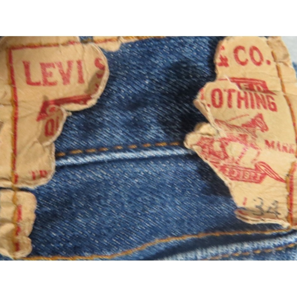 VTG Y2K Levis 527 Low Boot Cut Jeans Men 36x34 Blue Denim Distressed Faded Pants - Picture 11 of 13